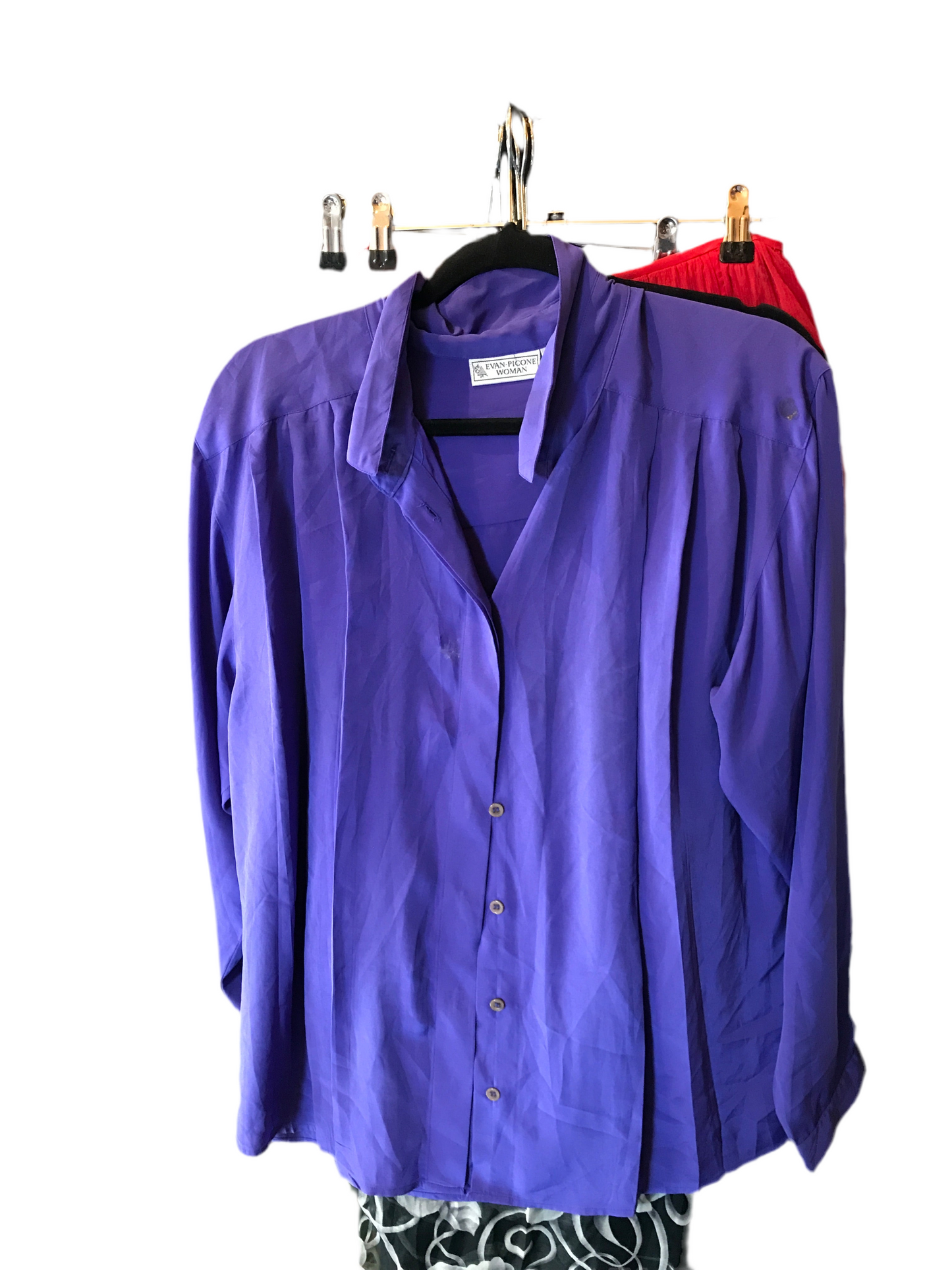 Blusa morada, “Evan Picone”
