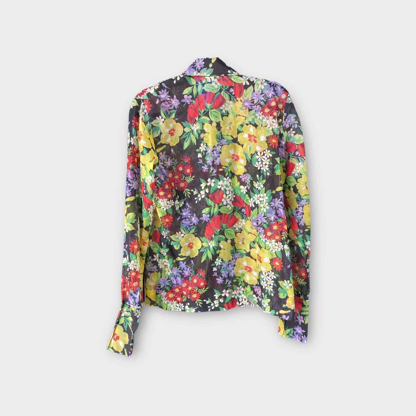 Blusa transparente con flores “lady winn”