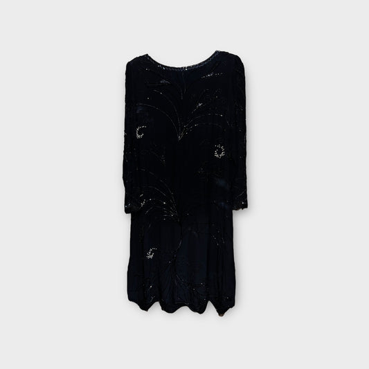 Vestido de noche, bordado a mano