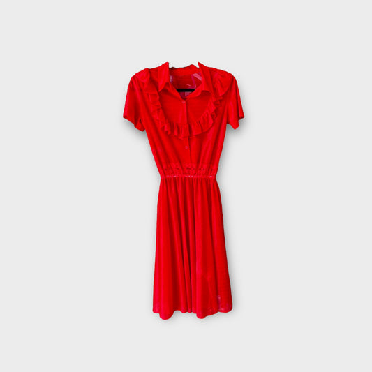 Vestido de color rojo, Transparentoso