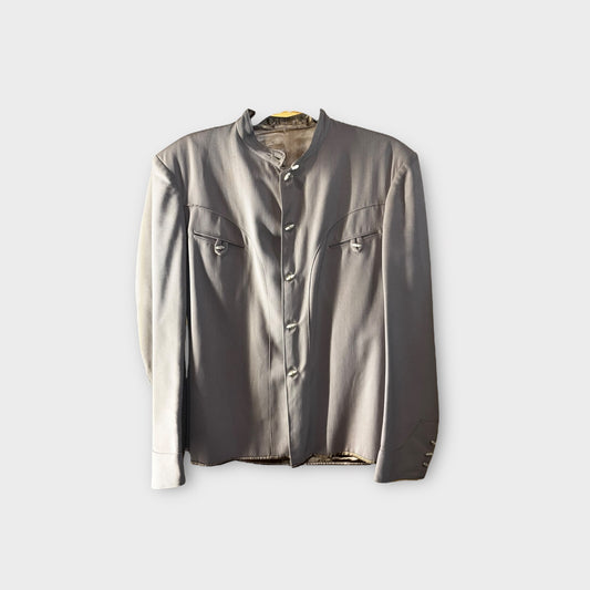 Chamarra beige satinado