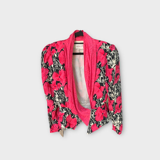 Blusa saco de los de los 80 colores blanco, negro y rosa